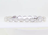 Sterling Silver Semi Mount Tennis Bracelet Setting OV 7X5mm Topaz or Spinel - Syzjewelry